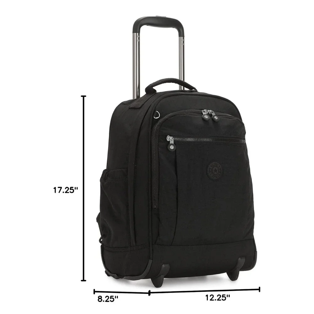 Kipling Gaze Large Rolling Backpack Black Wheeled Travel Bag Trolley